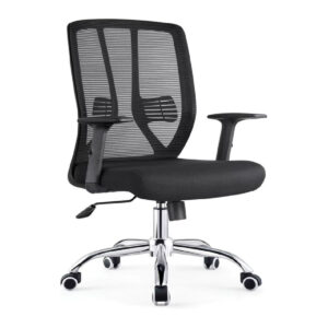 เก้าอี้ทำงานพนักพิงปานกลาง (ตาข่าย) รุ่น1805M-2 BLACK