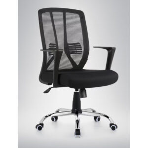 เก้าอี้ทำงานพนักพิงปานกลาง (ตาข่าย) รุ่น 1805M BLACK